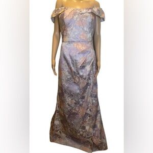 Adrianna Papell off-the-shoulder Jacquard Dress